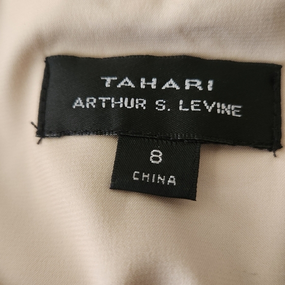 Tahari Arthur S Lavine Women's Size 8 Black Lace Sleeveless V-Neck Zip Dress - Picture 13 of 15